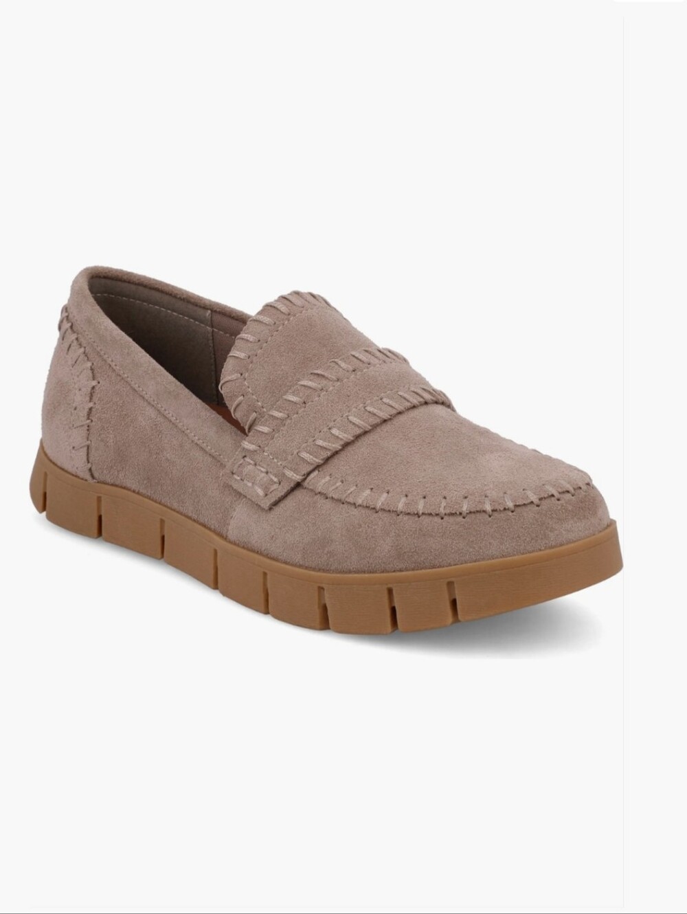 Mia Limited Edition Womens Taupe Suede Slip-On Loafer